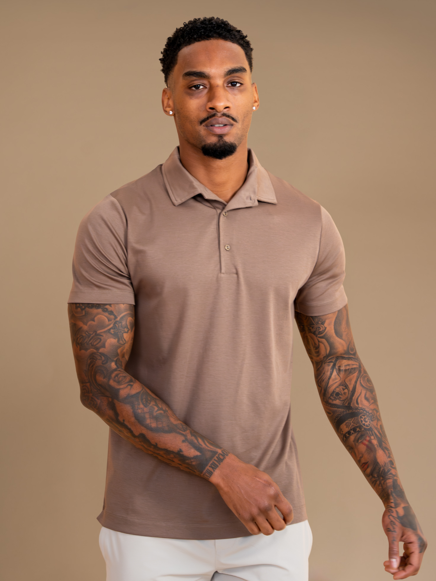 Men's Regular Fit Stretch Casual Polo Shirt