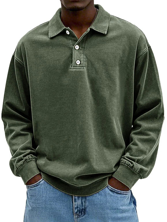 Maxime | Chic Long-Sleeve Polo Shirt