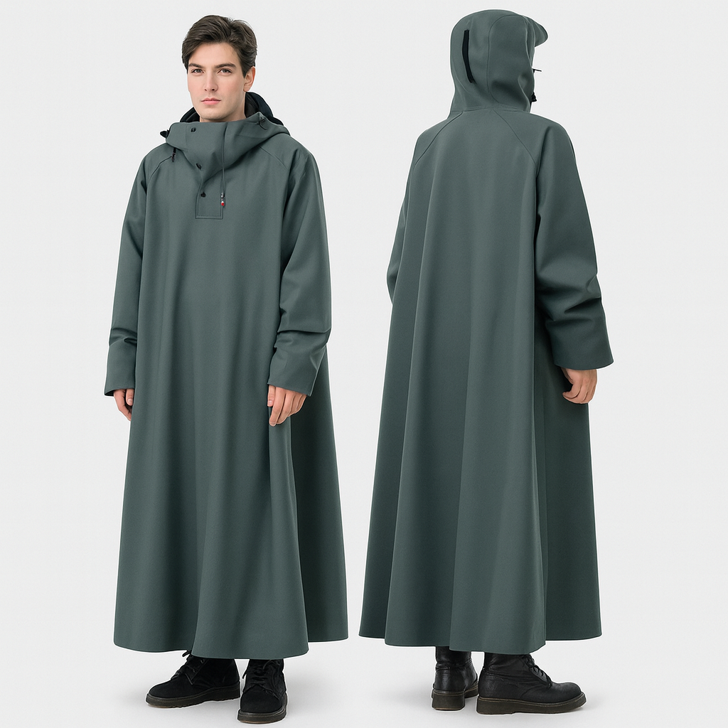 Long Rain Poncho | Waterproof, Comfortable and Suitable for Him and Her