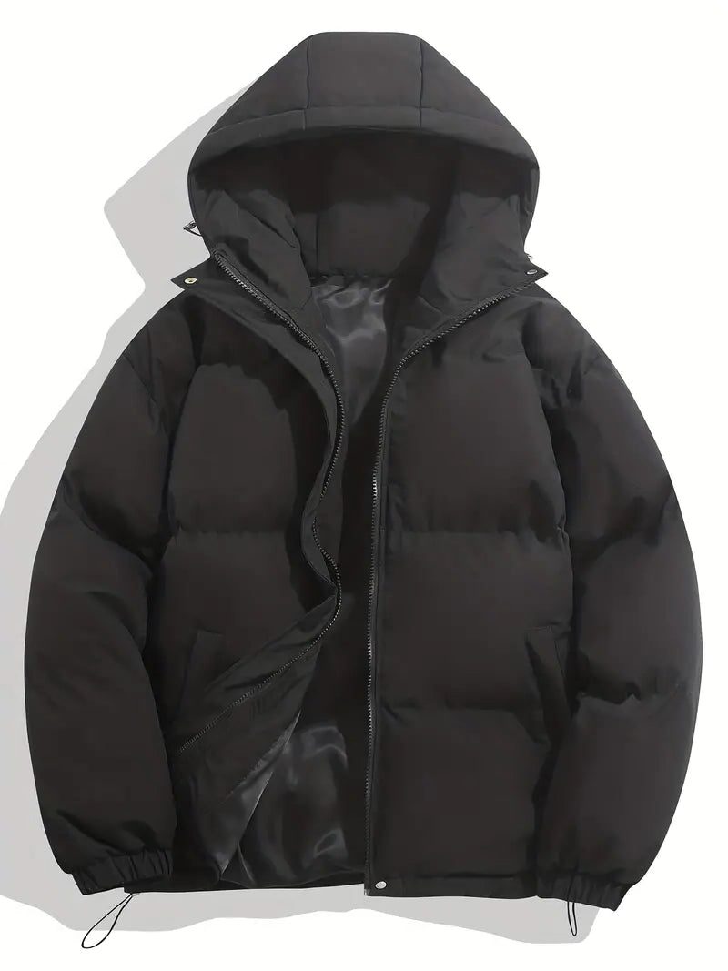 Women's Hooded Zip-Up Puffer Jacket for Winter