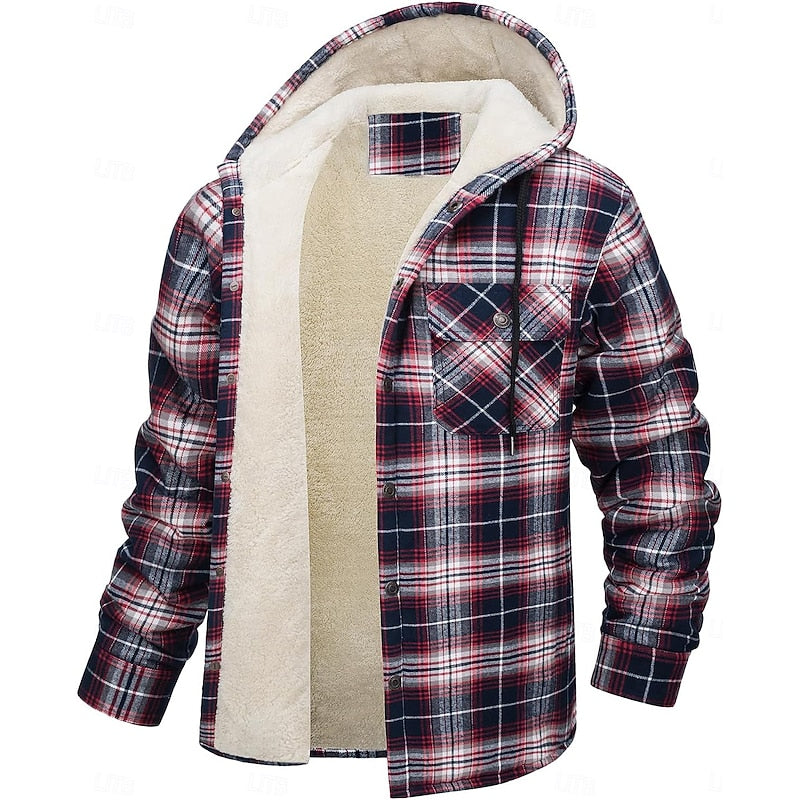 Graham | Checkered Hooded Shirt Jacket