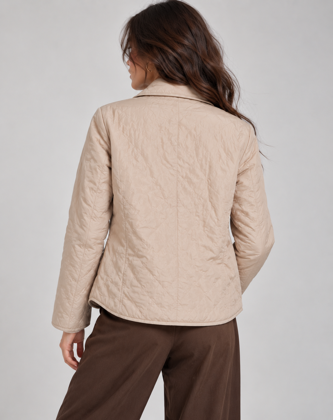 Ladies' Mid-Season Jacket Regular Fit Quilted with Collar and Buttons