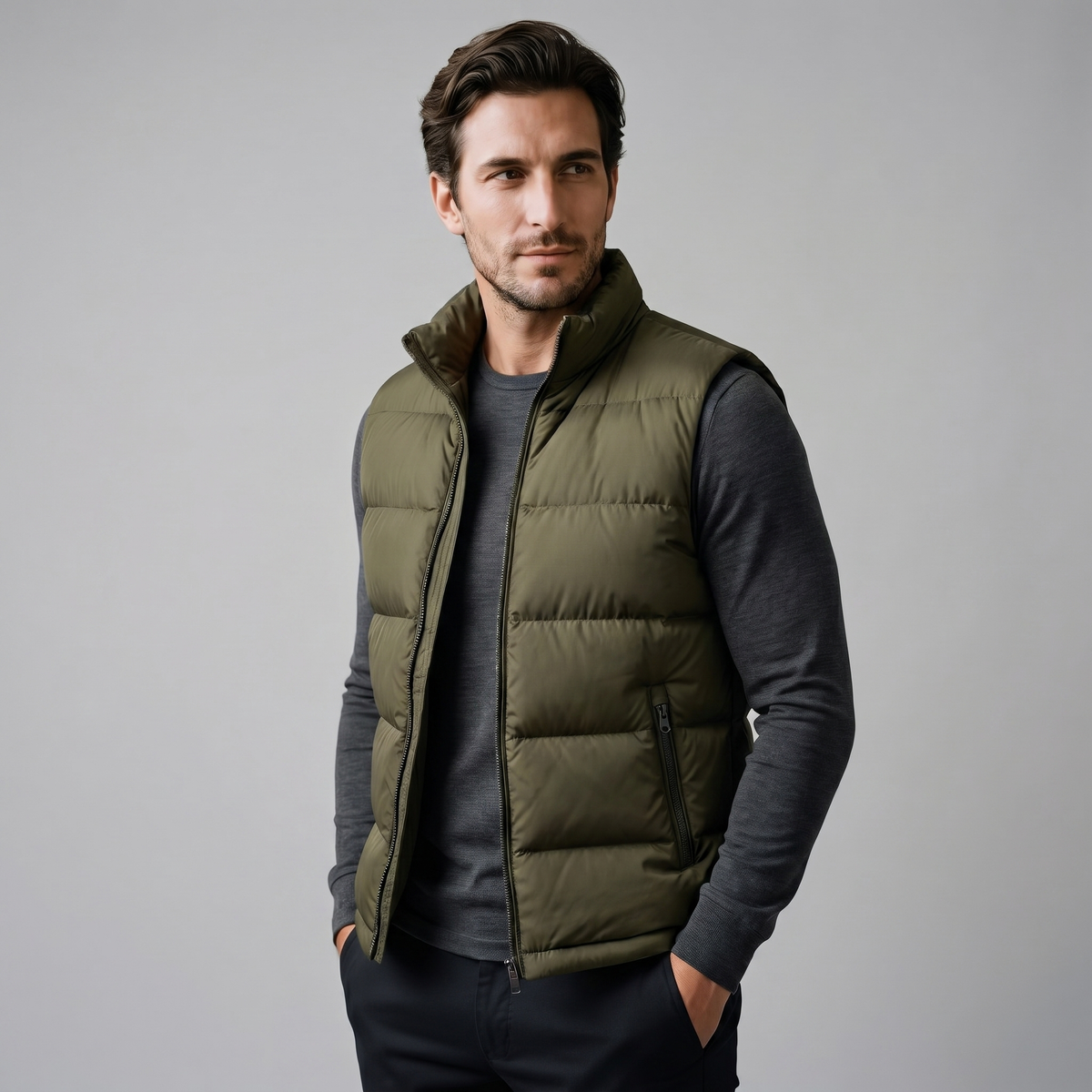 Quilted Padded Gilet Men’s Winter Casual