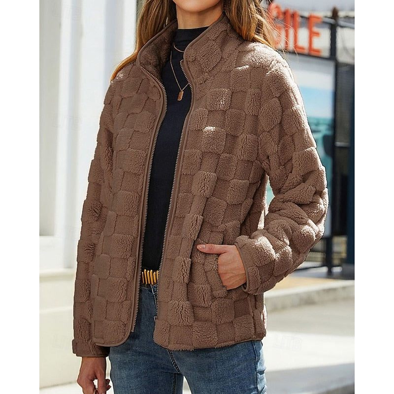Rosabel | Textured Stand-Collar Coat