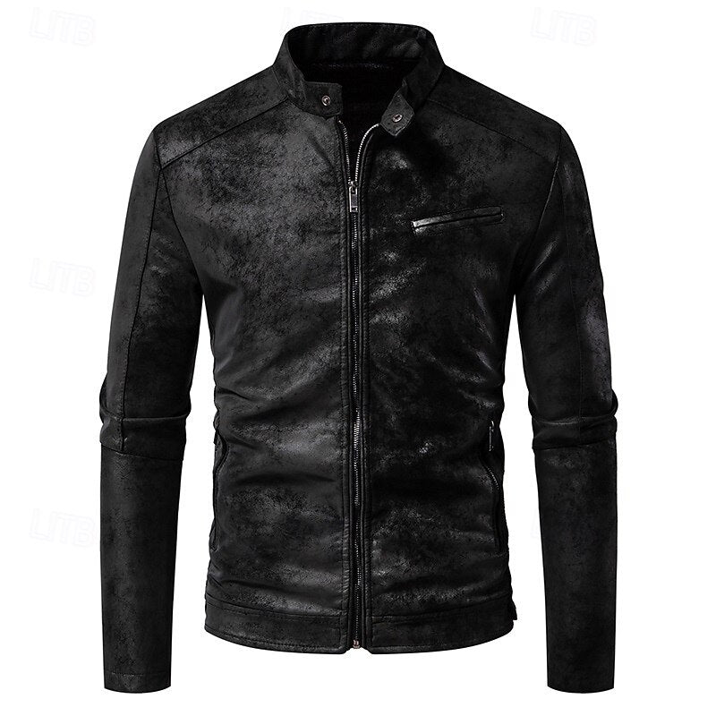 Malcolm | Timeless Stand-Collar Biker Jacket