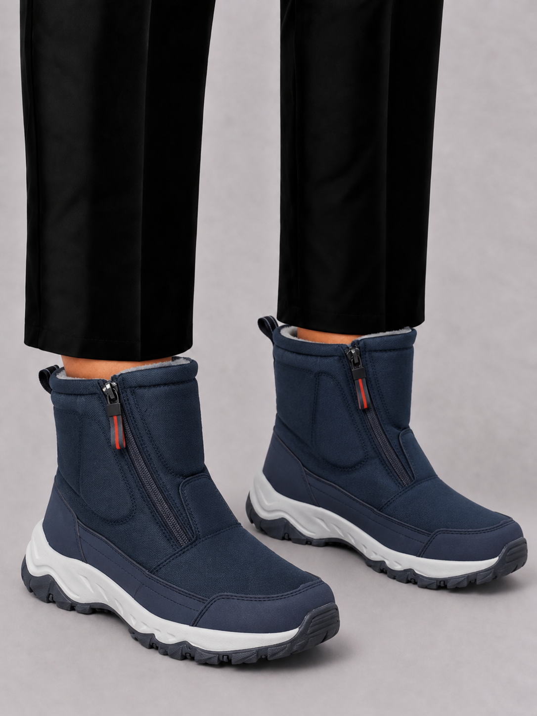 Men's Snow Boots with Warm Lining and Non-Slip Sole