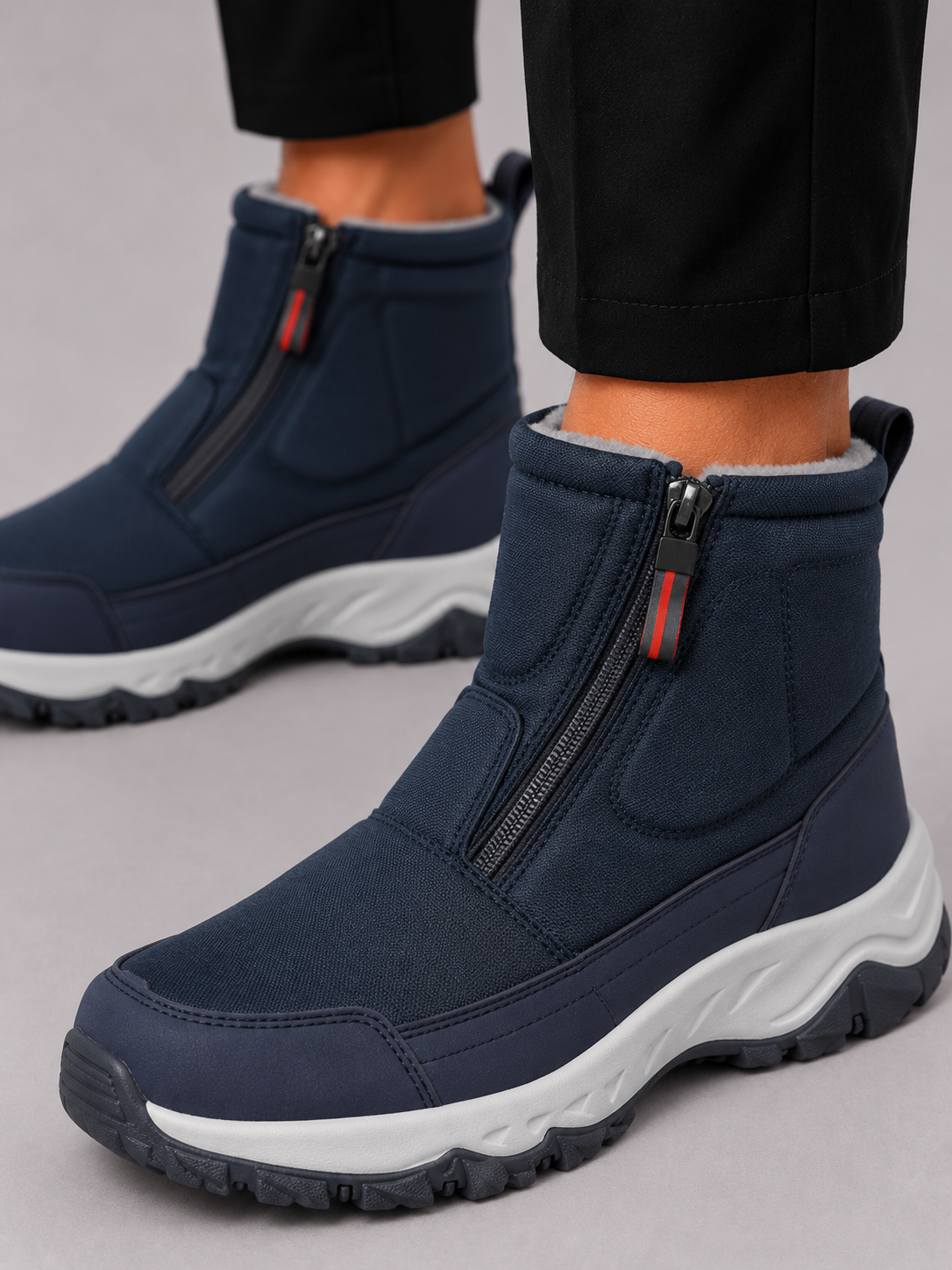 Men's Snow Boots with Warm Lining and Non-Slip Sole