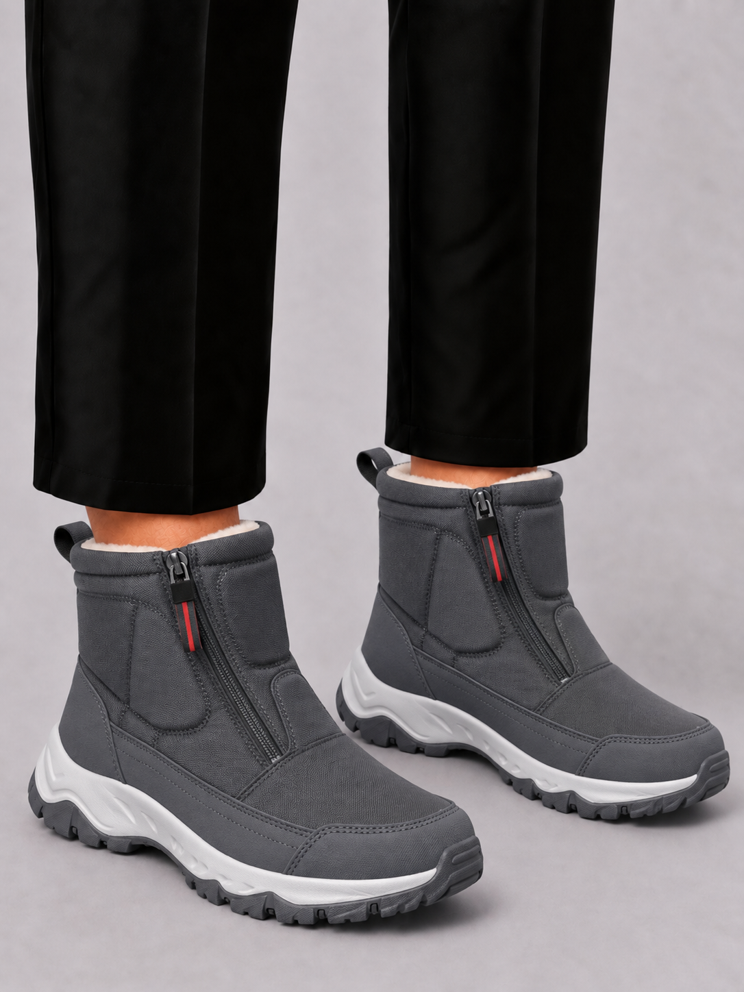Men's Snow Boots with Warm Lining and Non-Slip Sole