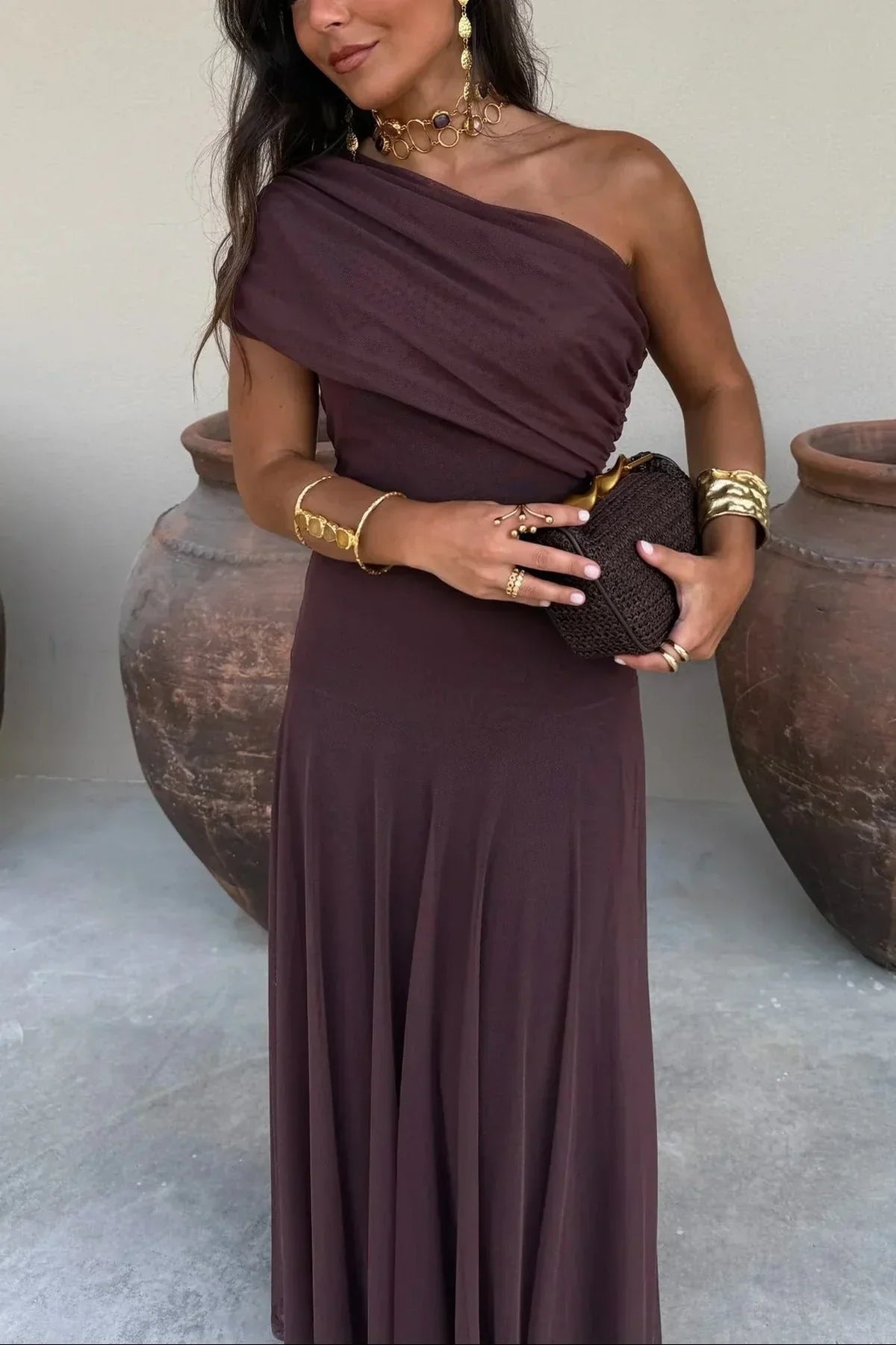 Pleated Maxi Summer Dress for Women
