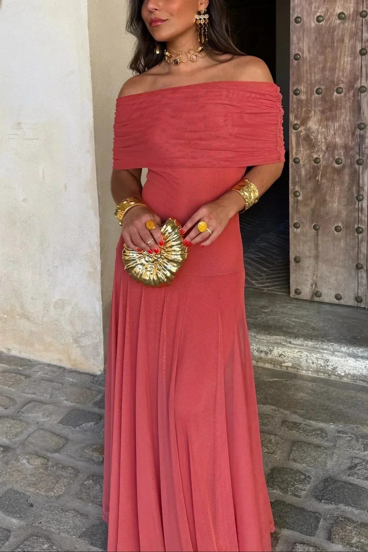Pleated Maxi Summer Dress for Women