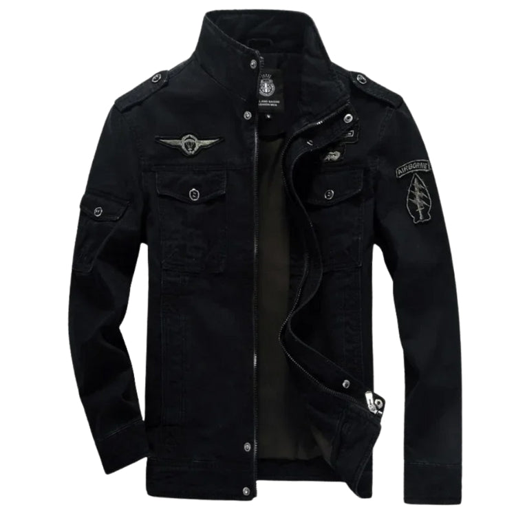 Robust Jacket for Men with Stand-Up Collar and Pockets