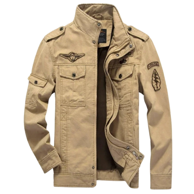 Robust Jacket for Men with Stand-Up Collar and Pockets