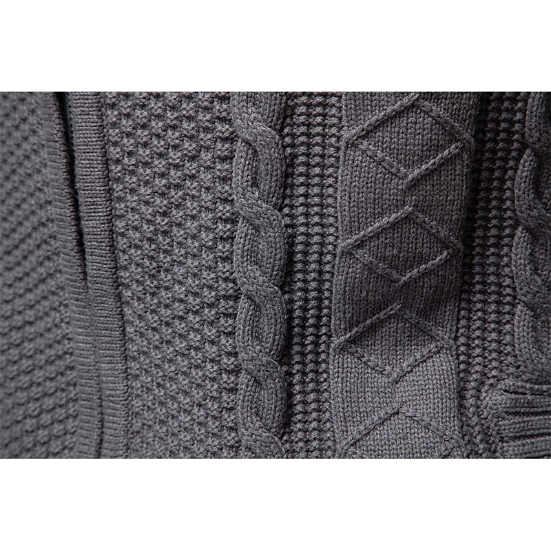 Clive | Zip-Up Cable Knit Cardigan