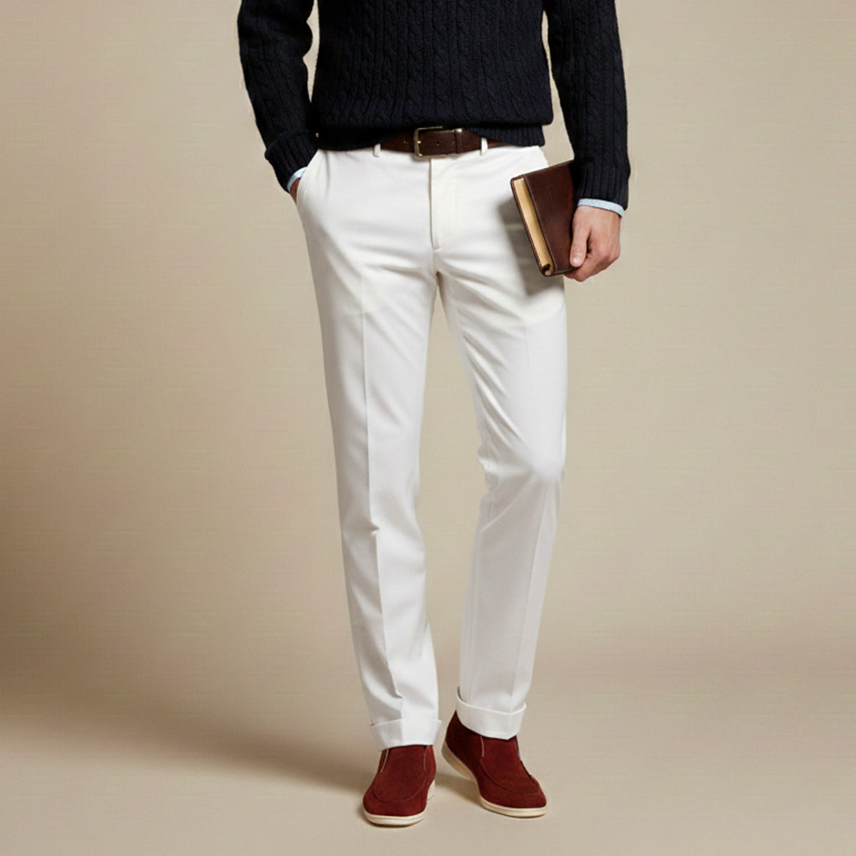 The Santorini Men’s Minimalist Luxury Slip On Loafers
