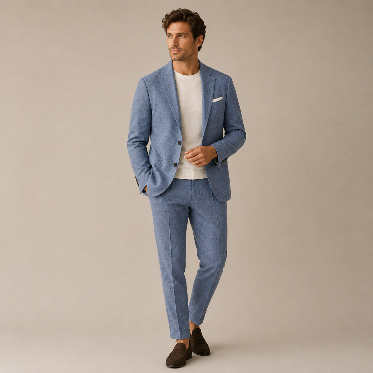 Men’s Slim Fit Set – Two Piece Business Wedding Suit