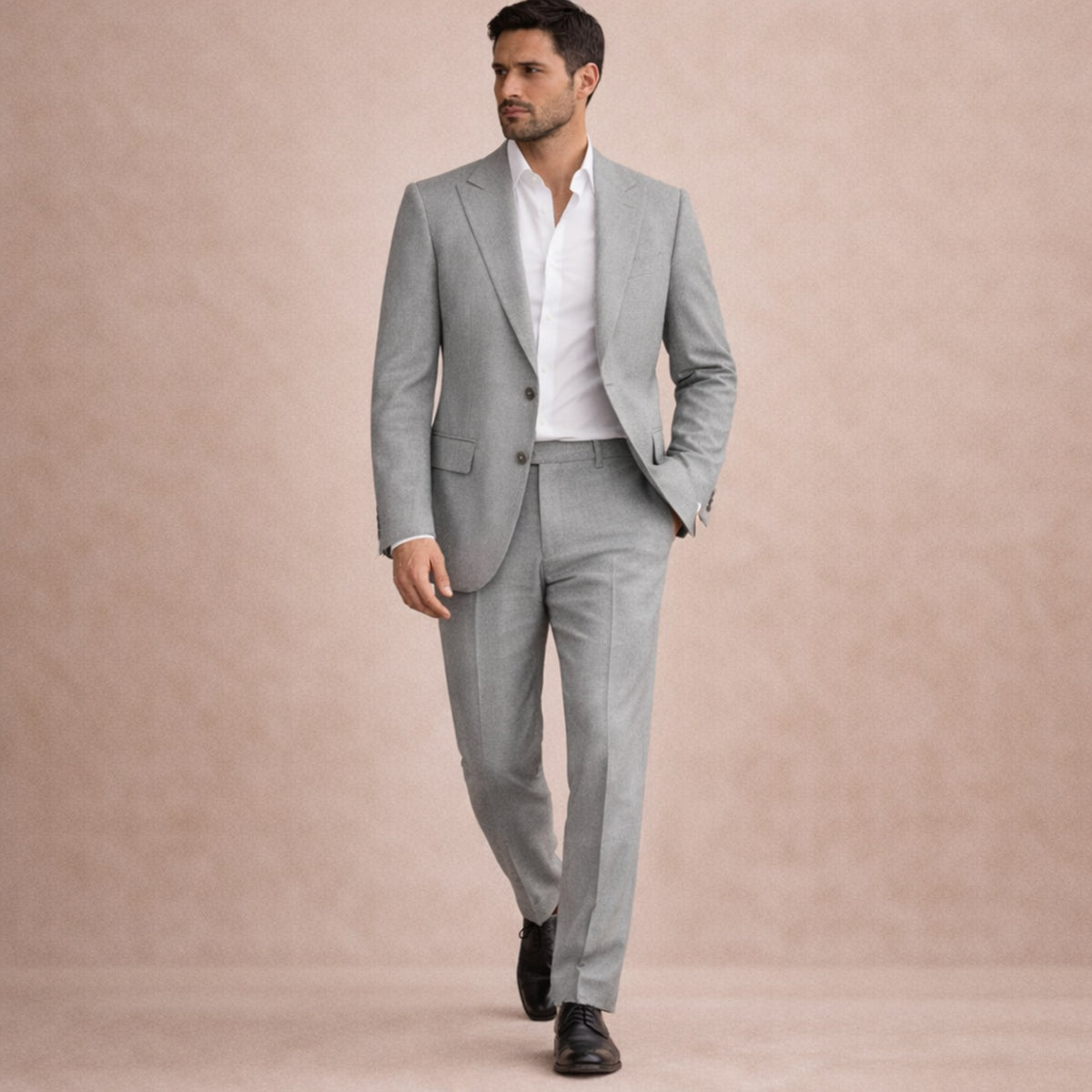 The Willowhill Men’s Timeless Linen Wedding Suit – 2 Piece Single Breasted Set