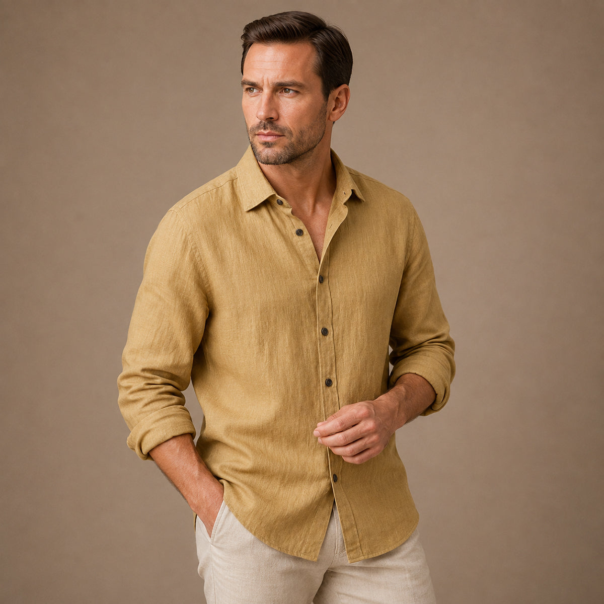 The Zurich Vintage Long Sleeve Cotton Shirt for Men