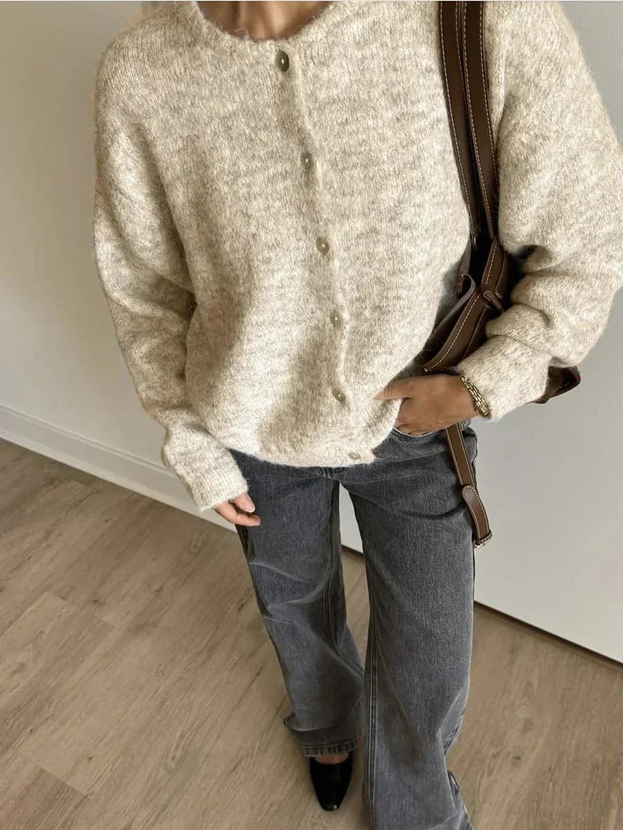 Ladies' Knitted Vest with Buttons