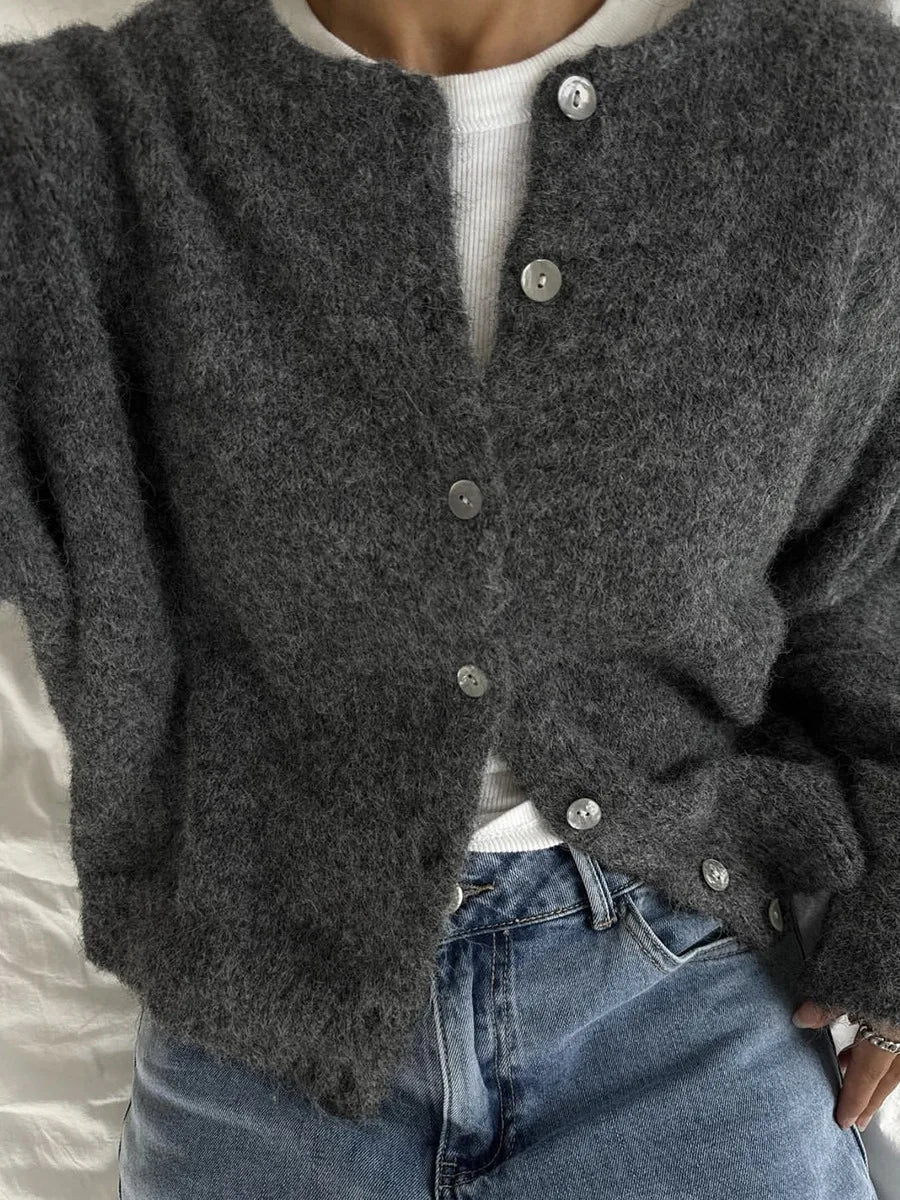 Ladies' Knitted Vest with Buttons