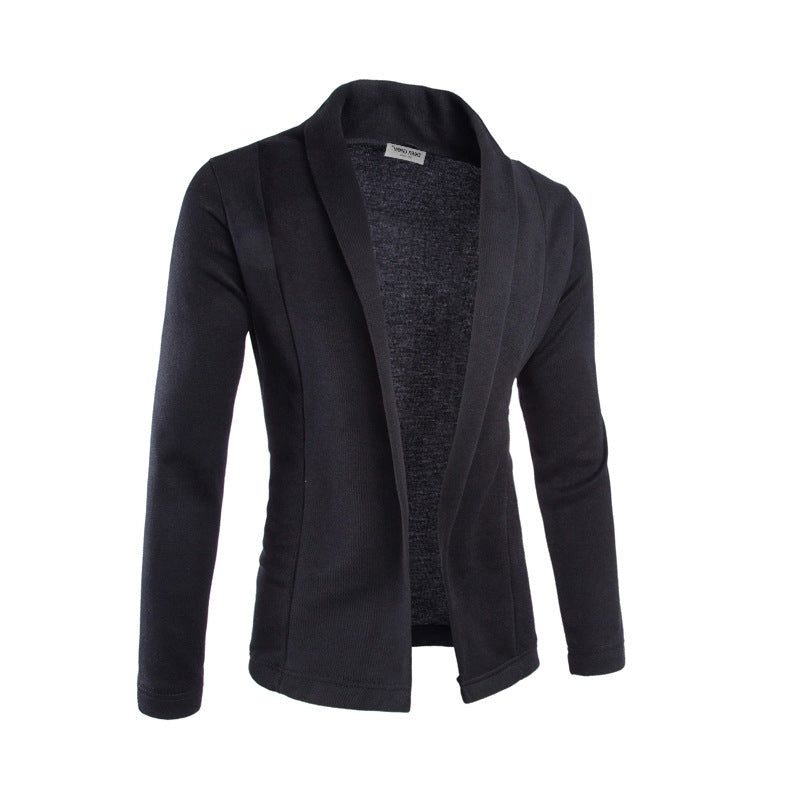 Men's Open Cardigan with Shawl Collar