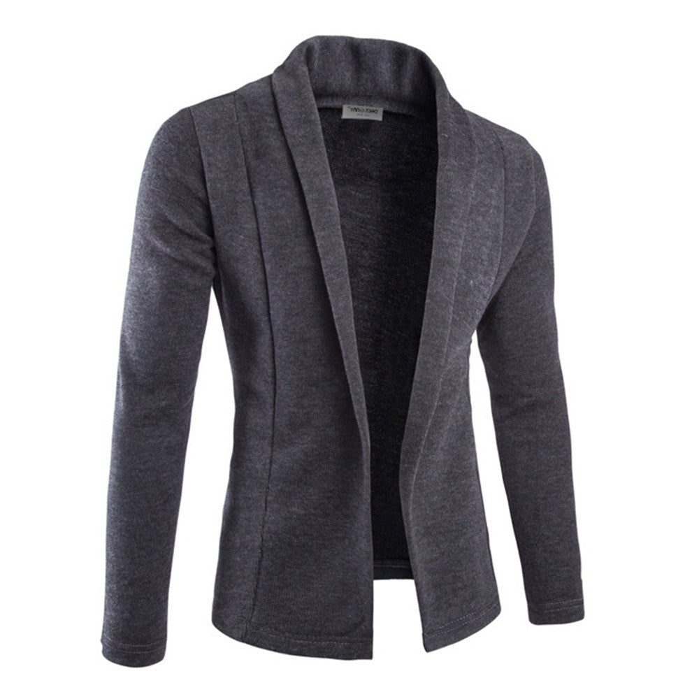 Men's Open Cardigan with Shawl Collar