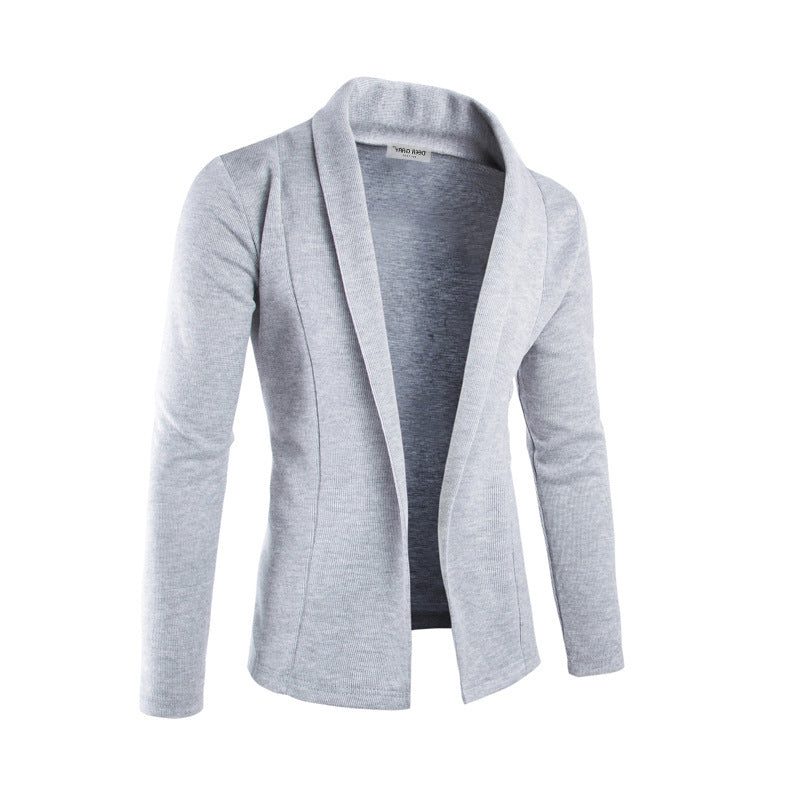 Men's Open Cardigan with Shawl Collar