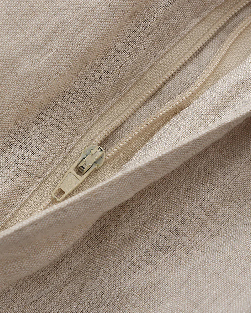 Men's Linen Shorts Straight Fit Summer Casual