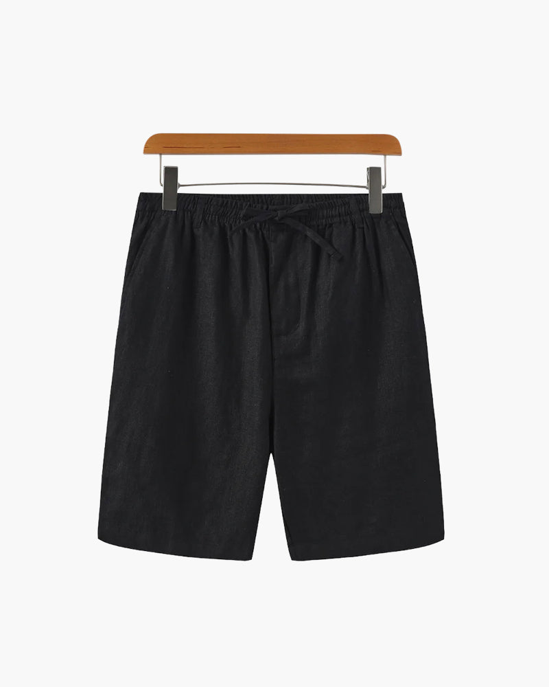 Men's Linen Shorts Straight Fit Summer Casual