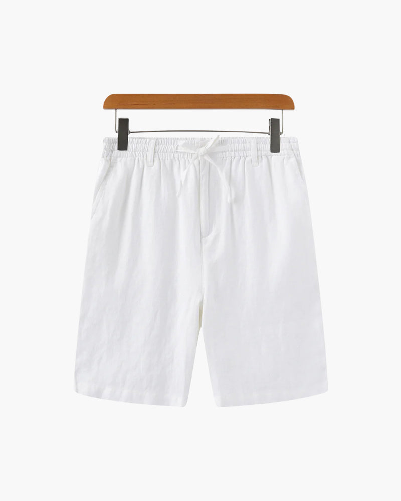 Men's Linen Shorts Straight Fit Summer Casual