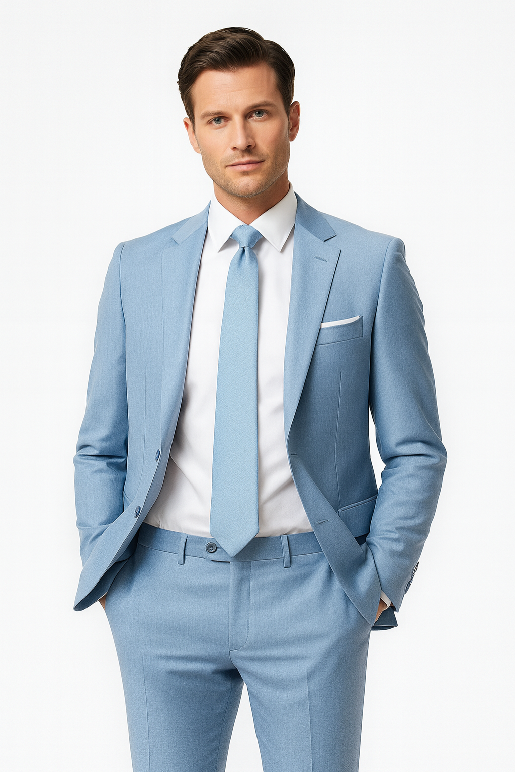 Slim Fit Blazer and Trouser Set for Men - Summer