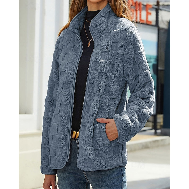 Rosabel | Textured Stand-Collar Coat