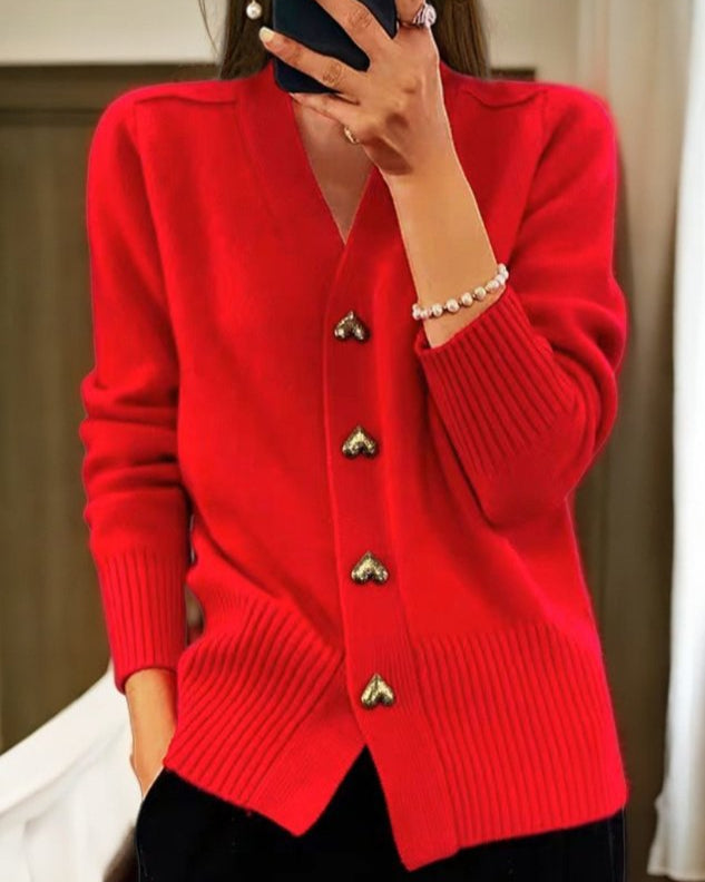 Chelsea | Women's V-Neck Knit Cardigan