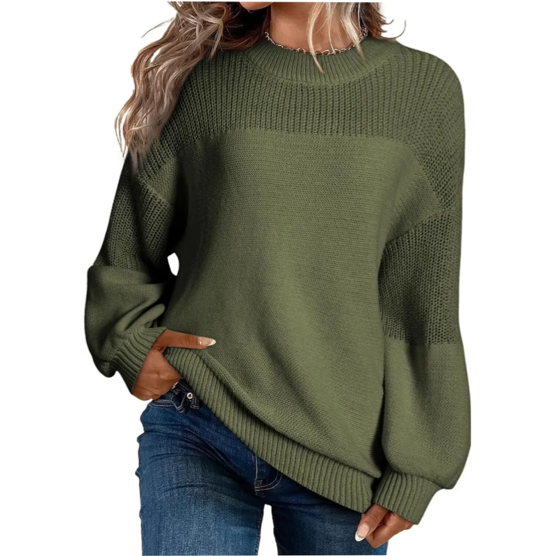 Cozy Long Sleeve Knit Pullover for Women