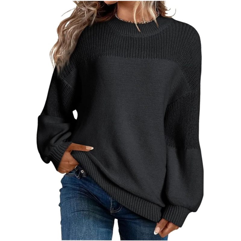 Cozy Long Sleeve Knit Pullover for Women