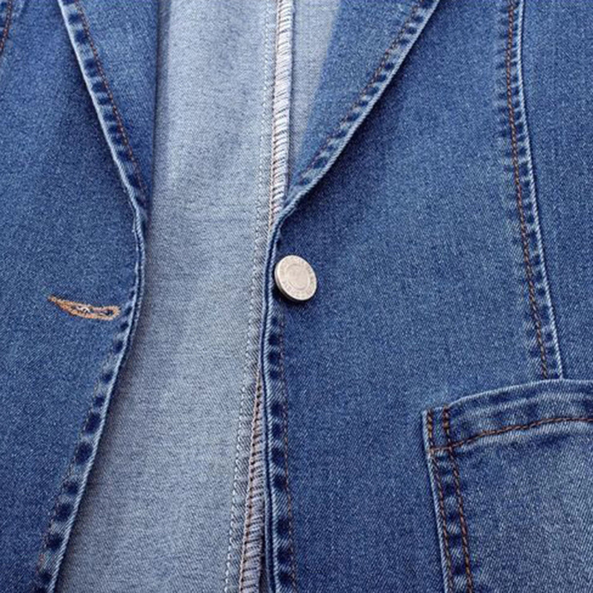 Stylish Denim Blazer for Women with Pocket and Oversized Look