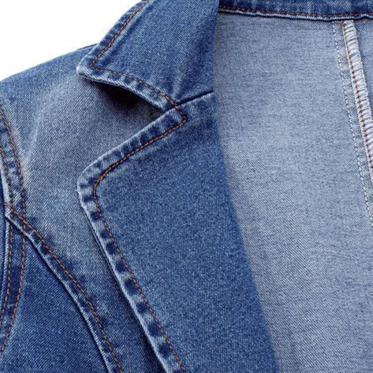 Stylish Denim Blazer for Women with Pocket and Oversized Look