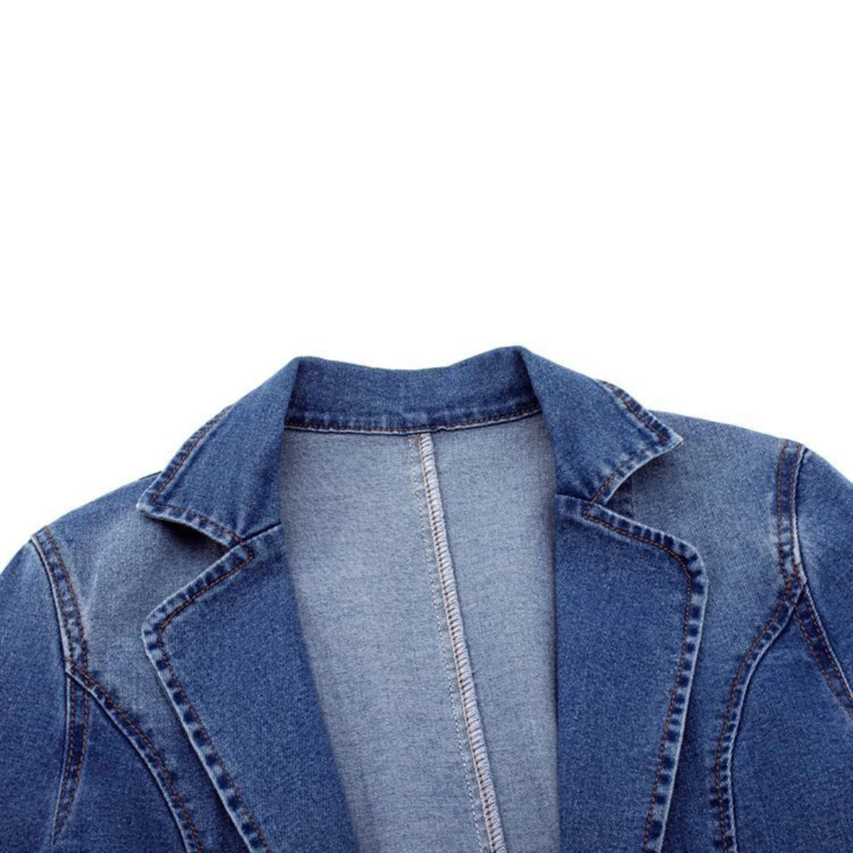 Stylish Denim Blazer for Women with Pocket and Oversized Look