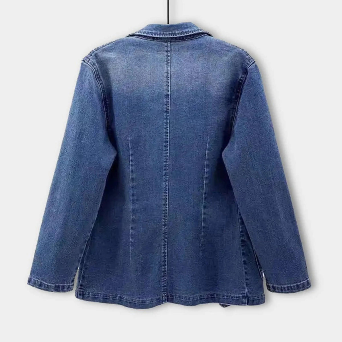 Stylish Denim Blazer for Women with Pocket and Oversized Look