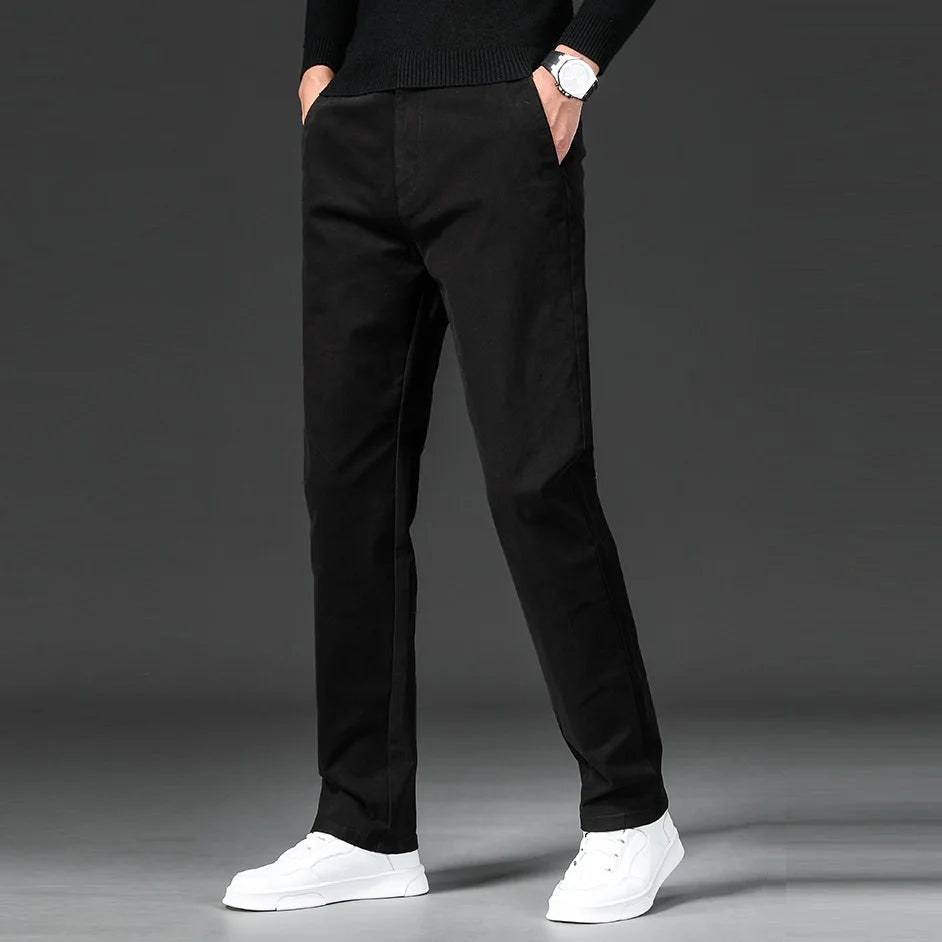 Stretch Chino Men's Slim Fit Casual Elastic Waist