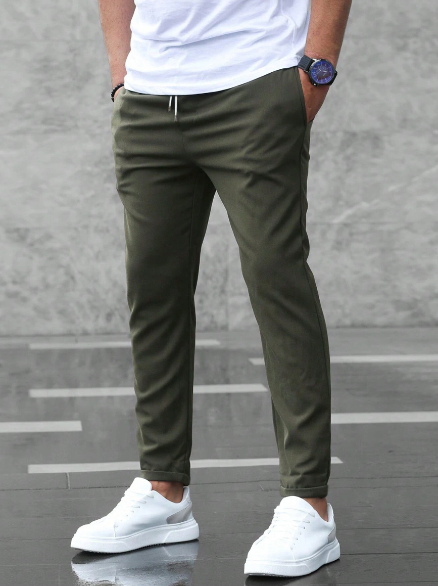 Stretch Comfort Trousers Men Regular Fit Casual