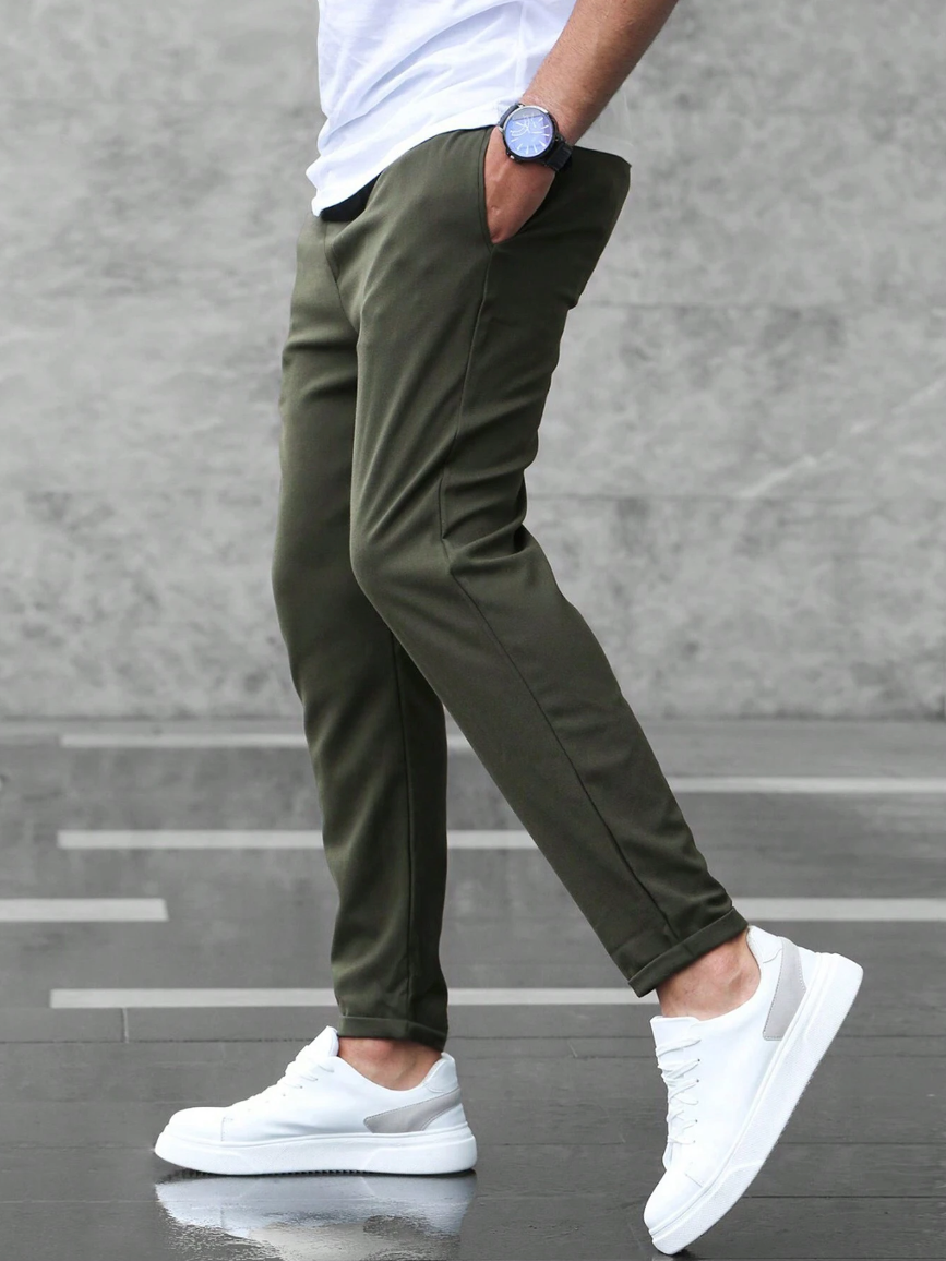 Stretch Comfort Trousers Men Regular Fit Casual