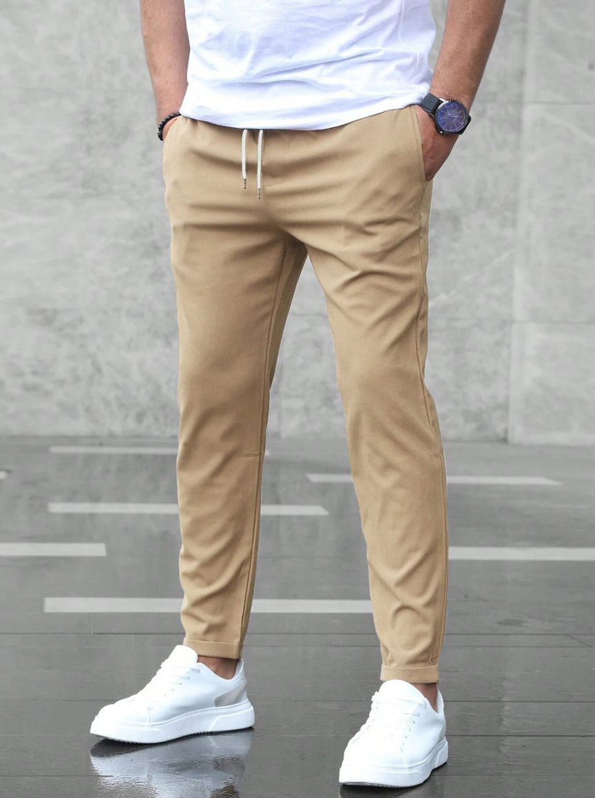 Stretch Comfort Trousers Men Regular Fit Casual