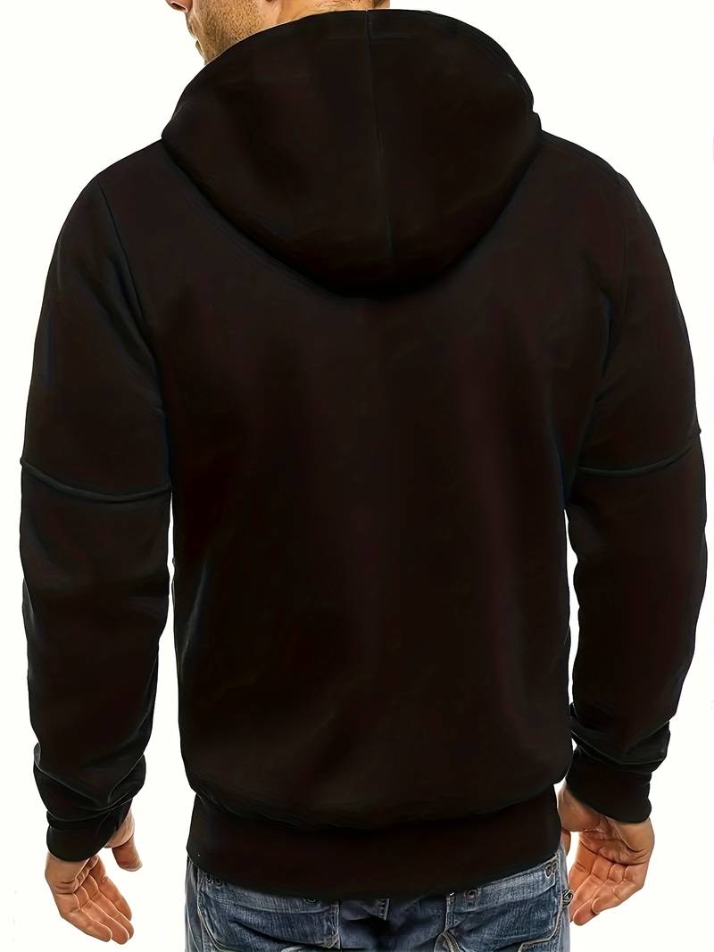 Men's Casual Hooded Sweatshirt with Comfortable Fit and Stylish Accents