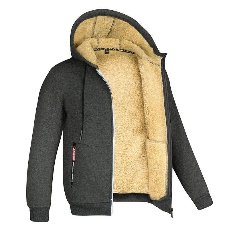 Men's Cozy Fleece Hoodie with Sherpa Lining