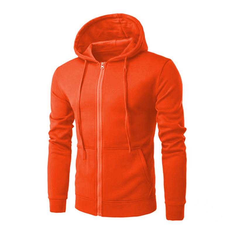 Men's Slim Fit Zip-Up Hoodie with Soft Fleece Lining and Kangaroo Pockets