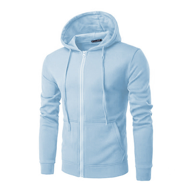 Men's Slim Fit Zip-Up Hoodie with Soft Fleece Lining and Kangaroo Pockets