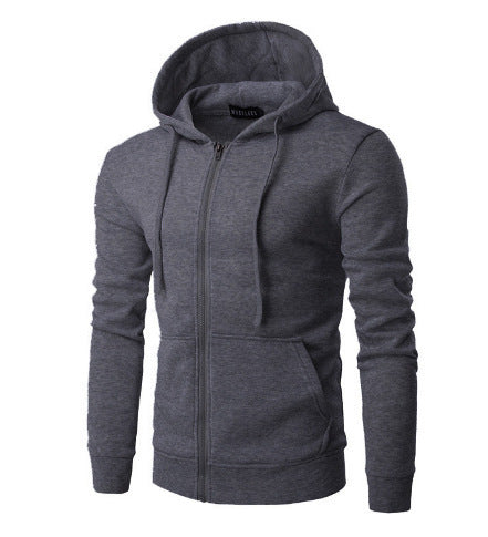 Men's Slim Fit Zip-Up Hoodie with Soft Fleece Lining and Kangaroo Pockets