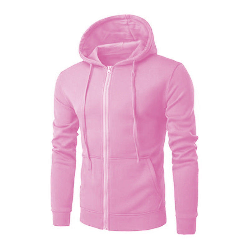 Men's Slim Fit Zip-Up Hoodie with Soft Fleece Lining and Kangaroo Pockets