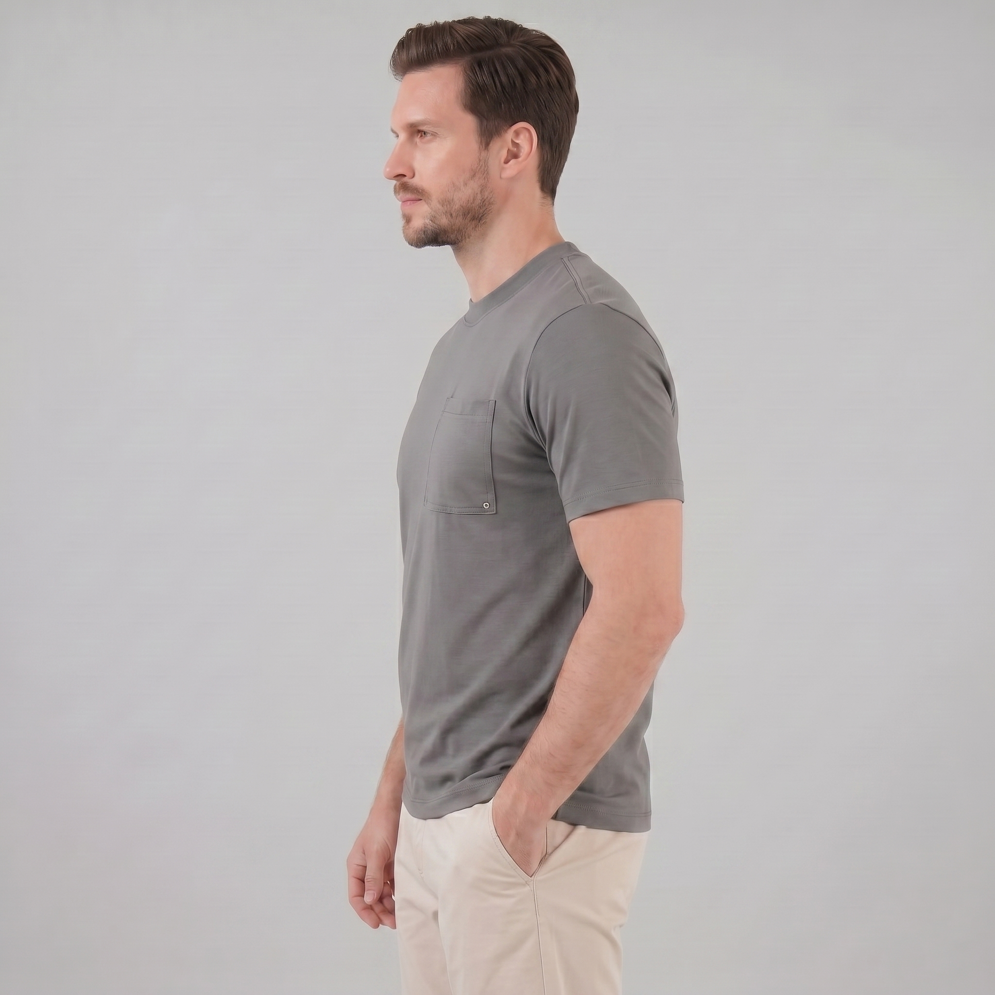 Men's Relaxed Fit Chest Pocket Casual T-Shirt