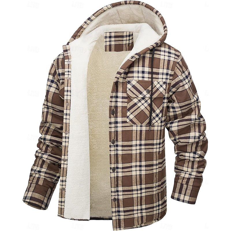 Graham | Checkered Hooded Shirt Jacket